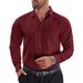 Men's Long Sleeve Business Shirt – Premium Cotton Blend Dress Shirt For Office & Formal Wear (Black/Navy/White) – Slim Fit Wrinkle_viptrois.com
