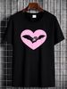 Gothic Bat Red Heart Goth Halloween Valentine's Day T-Shirt Women Unisex Streetwear Soft Breathable Designer Clothes Stylish Comfortable Versatile Women Top Graphic Tees Fashion Stretched Graphic Slightly T-Shirt For Women Casual Casual_viptrois.com