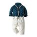 Kid's Clothing Spring and Autumn children's clothing boys suit star print long sleeved shirt overalls one year old dress network children's clothing_viptrois.com