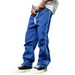 Men's Quick-Dry Casual Pants - Summer Breathable Straight Fit Trousers With Striped Design, Durable & Versatile For Daily Wear_viptrois.com