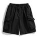 Men's 3D Large Pocket Loose Cargo Shorts Summer Casual Elastic Drawstring Sporty And Functional Japanese Style Casual Pants_viptrois.com