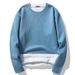Men's Waffle Knit Long Sleeve T-Shirt Winter Thermal Layering Shirt Loose Fit Pullover Fleece Lined Casual Streetwear_viptrois.com