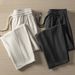 Men's Clothing New Style 3D Cut Curved Blade Pants For Men, Spring And Autumn, Loose Straight Leg Casual Sports Sweatpants, Trendy Men's Style_viptrois.com