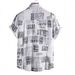 Men's Clothing Short Sleeved Shirt Digital Printing Lapel Button Holiday Casual Men's Shirt_viptrois.com