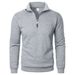 Men's Stand Collar Half-Zip Sweatshirt – Fleece-Lined Pullover With Stylish Minimalist Design (S-XXXL) – Casual Long Sleeve Top For Streetwear_viptrois.com