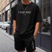 Men's Clothing Trendy Summer Casual Sports Shorts Short Sleeved T Shirt Suit_viptrois.com