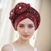 Space Layer Hot Diamond Two Flowers Multi Layer African Dinner Hat Auto Gele Baotou Hat_viptrois.com
