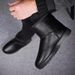 SHLIANG New Winter Snow Boots Men High Top Fluffy Boots High Quality Waterproof Leather Boots Fashion Outdoor Men Non-Slip Ankle Boots X0080_viptrois.com