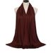 Hot Selling Solid Color Mercerized Cotton Headscarf Soft Versatile Autumn Winter Warm Shawl Jersey Scarf_viptrois.com