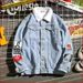 Fleece Thickened Denim Jacket Men's Autumn Lamb Wool Men's Casual Jacket Thermal Cotton-padded Jacket Plus Size_viptrois.com