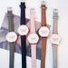 Korean Style Ladies Fashion Trend Versatile Butterfly Dial Belt Quartz Watch Female Watch + Star Bracelet 2pcs/set_viptrois.com