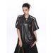 Summer New Jersey-style Patchwork Short-sleeve T-shirt For Men And Women, American-style Loose-fitting Couple's Sports_viptrois.com