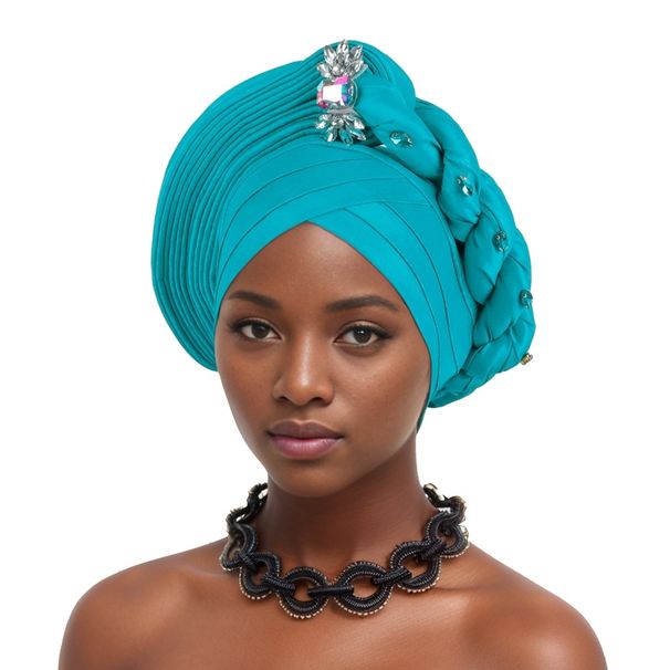 Women's Scarves New Braids Stacked Diamond Heavy Industry Baotou Hat Muslim Hat Hat_viptrois.com
