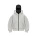 Unisex Zip-Up Hoodie With Double Hood & Face Cover – Trendy Streetwear For Fall, Winter & Spring_viptrois.com