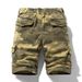 Men's Clothing Men's Summer New Camouflage Street Outdoor Workwear Shorts Elastic_viptrois.com