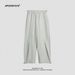 Men's Clothing Loose Casual Trousers Solid Color Wide Leg Tie Drawstring Sweatpants_viptrois.com