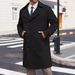 Loom Loom Cross-Border Autumn Winter New European And American Trench Coat Men's Double-Breasted Mid-Length Woolen Overcoat_viptrois.com