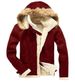 "Men's Faux Fur Spot Jacket – Trendy Oversized Coat With Unique Pattern (Black/Khaki/Burgundy/Brown, S-5XL)"_viptrois.com