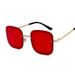 Fashion Sunglasses Ocean Lens Gradient Sunglasses Full Frame Square Frame Twisted Mirror Metal Sunglasses_viptrois.com
