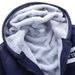 Men's Winter Fleece-Lined Hooded Tracksuit Set - Thickened Warm Casual Sports Outfit For Men (Gray, Black, Navy Blue)_viptrois.com