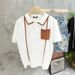 Men's Summer Striped Polo Shirt Versatile Cool Ice Silk Short Sleeved Trendy Brand Simple Round Neck T Shirt_viptrois.com