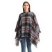 Unisex Shawl Spring and winter loop yarn double checked hooded cape over shawl_viptrois.com