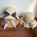 2024 New High-end Fashion Small Floral Bow Dome Straw For Outdoor Outings, Sun Protection And Sunshade Hat Versatile_viptrois.com