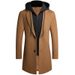 2025 New Korean Casual Woolen Medium To Long Detachable Hat Trendy Coat Men's Wear_viptrois.com