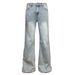 American High Street Flared Jeans For Men Cleanfit Vintage Washed Loose Fit Versatile Trendy Pants_viptrois.com