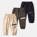 2025 New Children's Pants Wholesale Boys' Pants Baby Handsome Embroidery Striped Casual Pants Cuffed Single Pants_viptrois.com