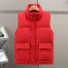 Men's Lightweight Quilted Vest With Stand Collar, Warm Winter Padded Sleeveless Jacket For Casual Wear (Black/Red/Beige/Blue, Sizes M-5xl)_viptrois.com