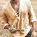 Men's Clothing Chest Tie Corns Mid Sleeve T Shirt_viptrois.com