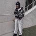 2Y Fashion American Vintage High Street Tooling Double Waist Sweatpants Leaf Camouflage Heavy Industry Striped Loose Wide Leg Pants European And Ameri_viptrois.com