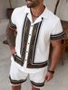 Men's Clothing Casual Fashion Trend All Match Cuban Collar Shirt Breathable Suit_viptrois.com