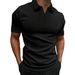 Men's Slim-Fit V-Neck Polo Shirt – Breathable & Wrinkle-Resistant Casual Tee (White/Black/Navy/More) – S-3XL_viptrois.com