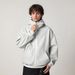 Men's Streetwear Hooded Zip-Up Sweatshirt With Letter Embroidery, Heavyweight Pullover For Fall, Oversized Casual Jacket_viptrois.com