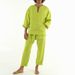 Men's Clothing Early Autumn New Men's V Neck Casual Tops Loose Trousers Sports Suits Men's Clothing_viptrois.com
