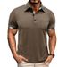 Men's Clothing Lapel Plaid Short Sleeved POLO Shirt Pocket Fashion Polo Suit_viptrois.com