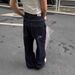 Men’s Clothing Large Size Retro Embroidery Loose Straight Jeans For Women Fat Girls Mm All Match Slim High Waist Wide Leg Pants_viptrois.com