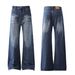 Men's Clothing Men's Clothing 2025 New High Street American Flared Jeans Men And Women Retro Washed Loose Wide Leg Trousers_viptrois.com