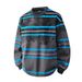 Men's Casual Striped Sweatshirt – Long Sleeve Crewneck Pullover With Color Block Design (White, Grey, Black, Beige)_viptrois.com