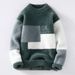Men’s Plush Velvet Sweater Round Neck Thickened Pullover Imitation Mink Knit Winter Warm Casual_viptrois.com