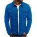 Classic Denim Jacket For Men - Slim Fit Button-Up Workwear Coat With Casual Style (Multiple Colors & Sizes)_viptrois.com
