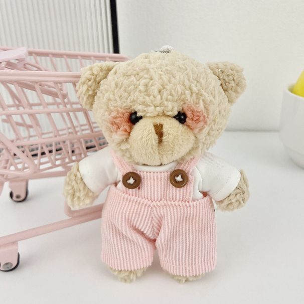 Cute And Well Behaved Bear Pendant Cartoon Cheese Bear Keychain Plush Doll Girl Bag Pendant_viptrois.com