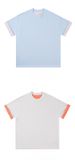 Cotton Two-tone Round-neck Short-sleeve T-, Unisex, Summer Street Fashion Personalized Rainbow_viptrois.com