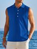 Men's Clothing Summer Half Open Sleeveless Bottoming Shirt Outdoor Casual Vest_viptrois.com