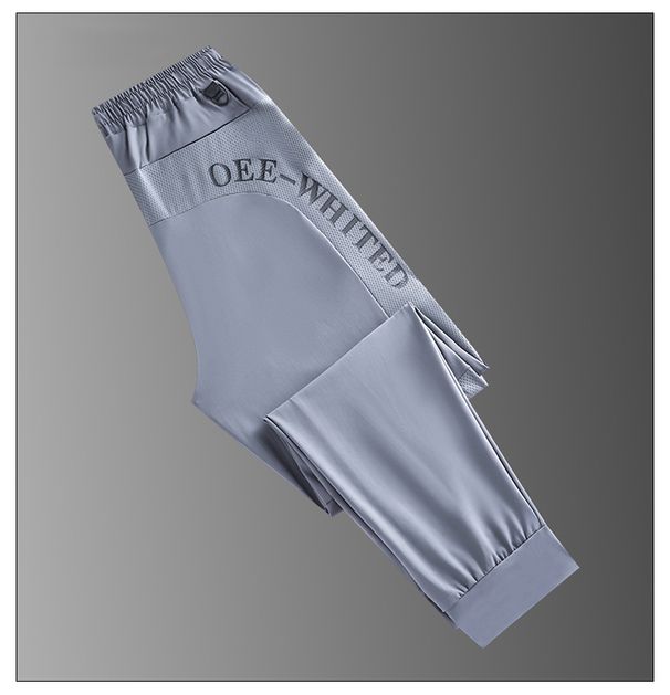 2025 Herren Jogging Hose Eis Seide Sommer Stretch Jogger Hose Schwarz Grau Gerade Coole Sport Trainings Hose Groß Groß Plus_viptrois.com