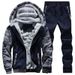 Men's Thick Fleece Hoodie Suit Sports Casual Men's Coat_viptrois.com