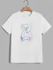 Shirts For Men Teddy Bear Print T-Shirt For Men's Casual Crew Neck Short-Sleeve Fashion Summer T-Shirts_viptrois.com