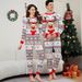 Christmas Santa Deer Snow striped Christmas family dress printed home dress pajamas_viptrois.com
